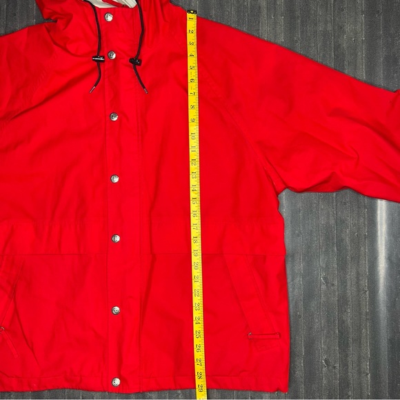 Woolrich Red Windbreaker Hooded Snap Button Jacket - Picture 6 of 11